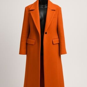 Fitted Wool Blend Coat